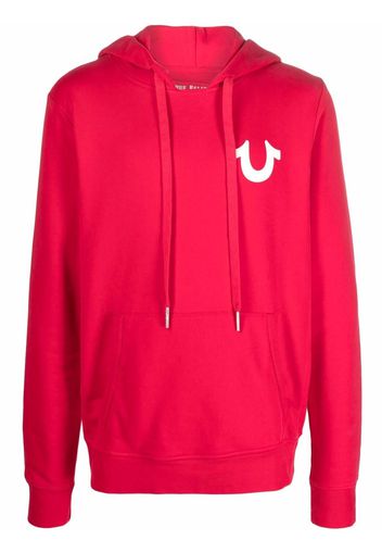 True Religion logo-print hoodie - Rosso