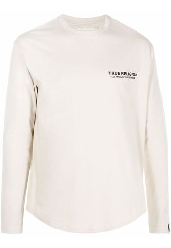 True Religion logo-print organic cotton sweatshirt - Toni neutri