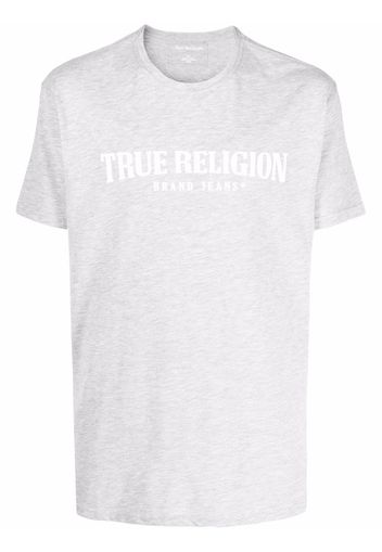 True Religion logo-print T-shirt - Grigio