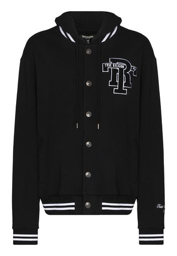 True Religion TR HVY FLC VRSTY HD SWT BLK - Nero