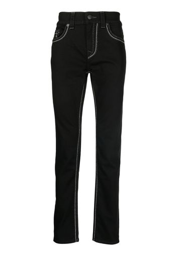 True Religion Jeans slim con cuciture a contrasto - Nero