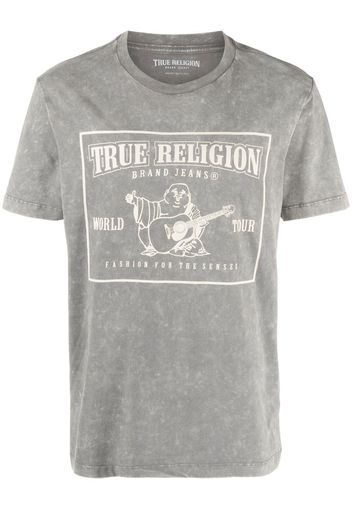 True Religion T-shirt Mineral con stampa - Grigio