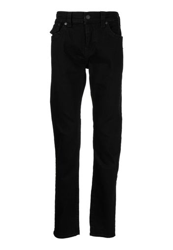 True Religion logo-embroidered slim-cut jeans - Nero