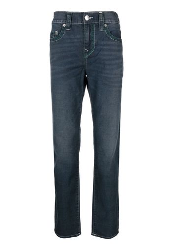 True Religion decorative-stitching straight-leg jeans - Blu