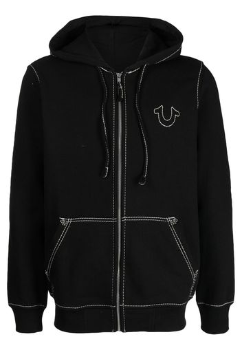 True Religion Big T zip-up hoodie - Nero