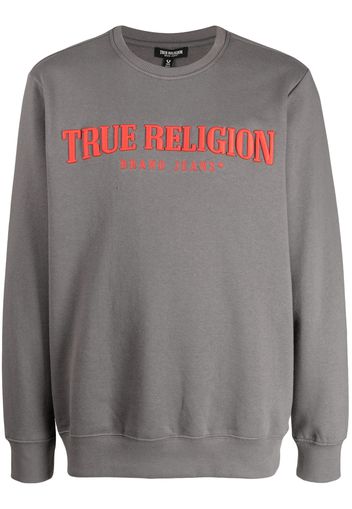 True Religion Felpa con ricamo - Grigio