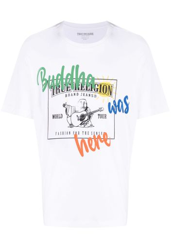 True Religion T-shirt con stampa grafica - Bianco