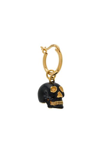 small skull hoop earring