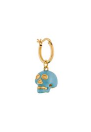 small skull hoop earring