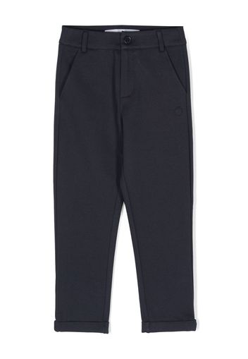 TRUSSARDI JUNIOR logo-embroidered straight-leg trousers - Blu