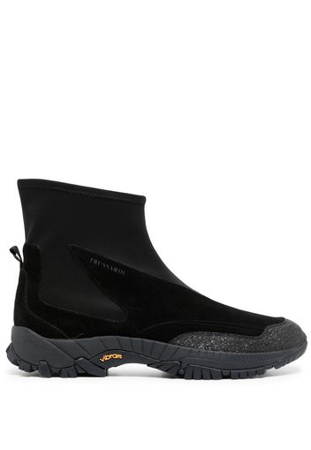 Trussardi suede detail slip-on trainers - Nero