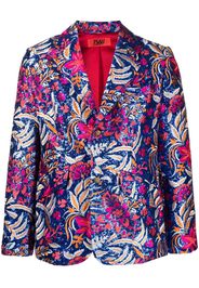 TSAU sequin-floral-embroidery jacket - Blu