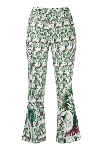 Pantaloni slim a fiori