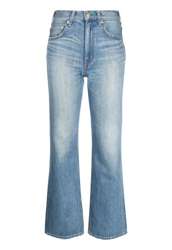 Tu es mon Tresor slim-fit bootcut jeans - Blu