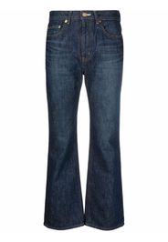 Tu es mon Tresor bootcut cropped jeans - Blu