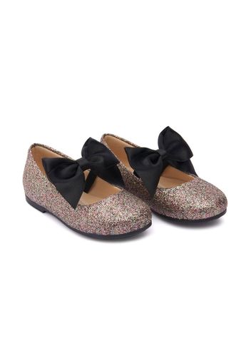 Tulleen bow-detail ballerina shoes - Multicolore