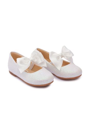 Tulleen bow-detail ballerina shoes - Bianco