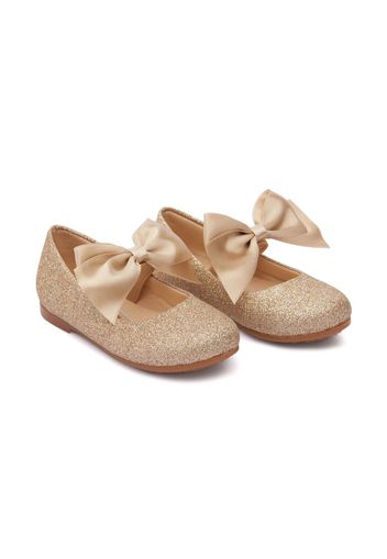 Tulleen bow-detail ballerina shoes - Oro