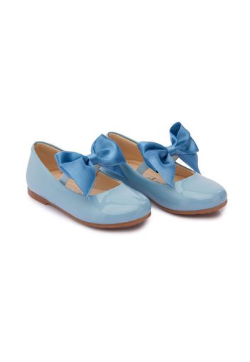 Tulleen bow-detail ballerina shoes - Blu