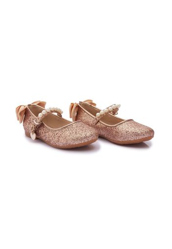 Tulleen bow-detail ballerina shoes - Rosa