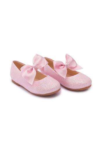 Tulleen bow-detail ballerina shoes - Rosa