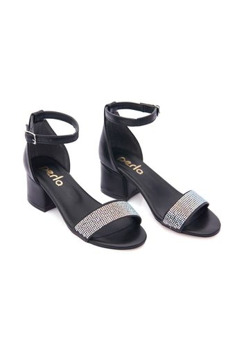 Tulleen rhinestone block-heel sandals - Nero