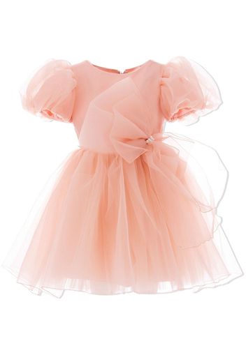 Tulleen bow organza dress - Rosa