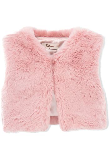 Tulleen faux-fur vest jacket - Rosa