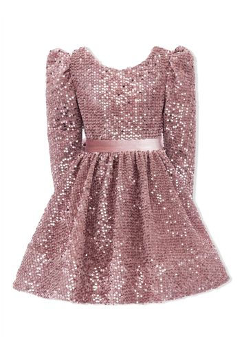 Tulleen Merribrook bow sequin-embellished dress - Rosa