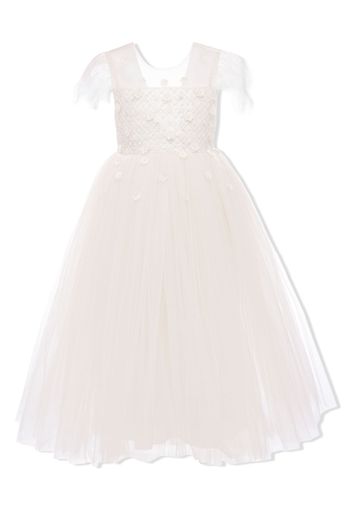 Tulleen Ayala floral embroidered tulle dress - Toni neutri