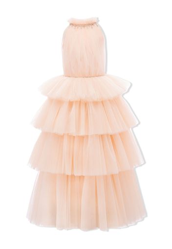 Tulleen Francesca ruffled dress - PEACH