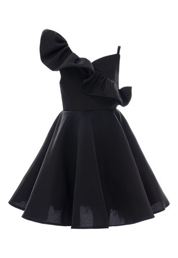 Tulleen off-shoulder ruffled dress - Nero