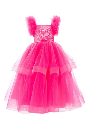 Tulleen Peralta ruffled dress - Rosa