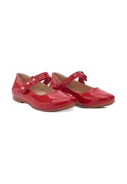 Tulleen floral-strap ballerina shoes - Rosso