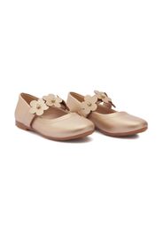 Tulleen floral-strap ballerina shoes - Oro