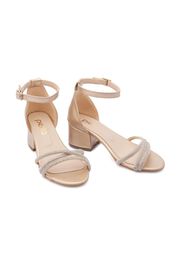 Tulleen rhinestone-embellished triple-strap sandals - Oro