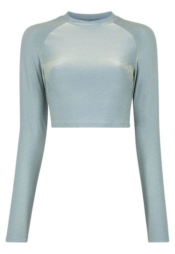 Twenty Montreal Colorsphere long-sleeve crop top - Blu