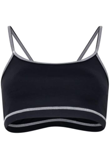 Twenty Montreal Flowetry spaghetti straps sports bra - Nero