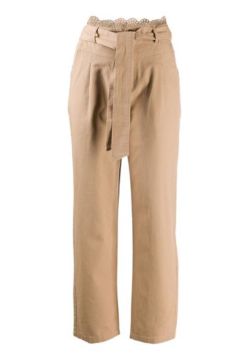 high-waisted trousers