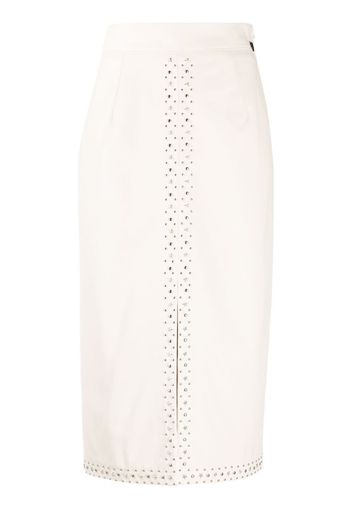 stud-embellished pencil skirt