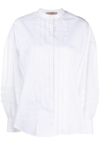 Twin-Set pleated detailing mock neck shirt - Bianco