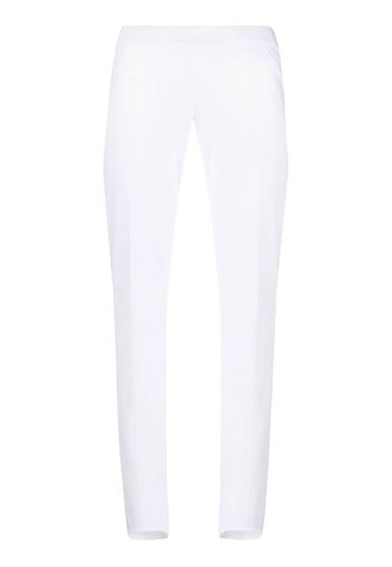 Twin-Set tonal embroidered logo cropped trousers - Bianco