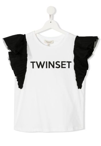 Twin-Set T-shirt con ruches - Bianco