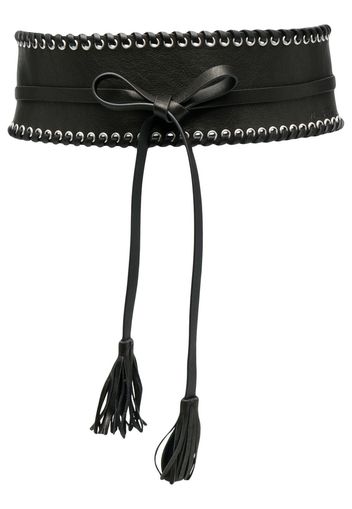 Twin-Set eyelet-embellished waist belt - Nero