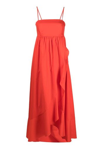 Twin-Set Vestito midi con ruches - Rosso