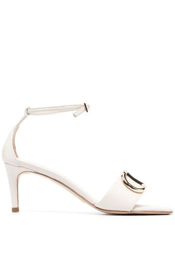 Twin-Set logo-plaque sandals - Bianco