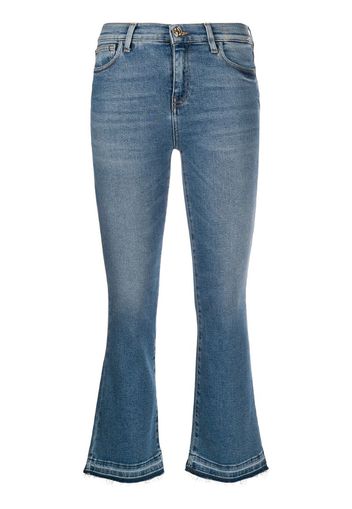 raw-hem cropped jeans