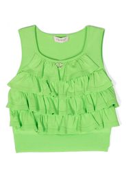 TWINSET Kids gathered-detail sleeveless blouse - Verde