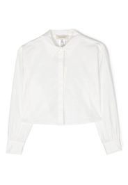 TWINSET Kids logo-embroidered long-sleeve shirt - Bianco