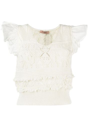 TWINSET Top con ruches - Toni neutri